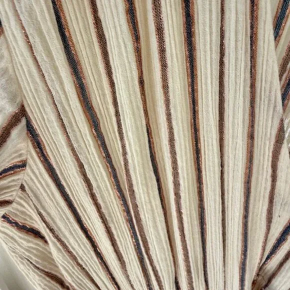 Ulla Johnson Metallic Stripe Cotton Dress - Picture 3 of 5